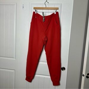 Figs orange coral color scuba joggers